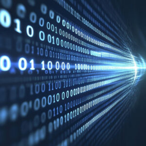 wall of digital data