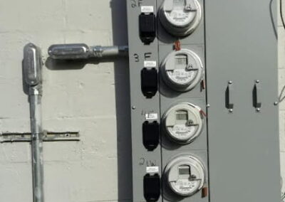 Design & install new Siemens 400 Amp (4) electric meter panel
