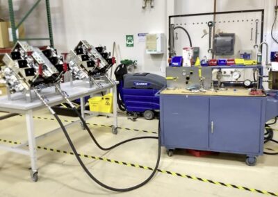 Manual set-up of Air and water flow checks through new pipes