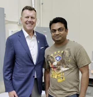 Naperville Mayor Scott Wehrli and Clean Era Technologies CEO, Sam Parikh